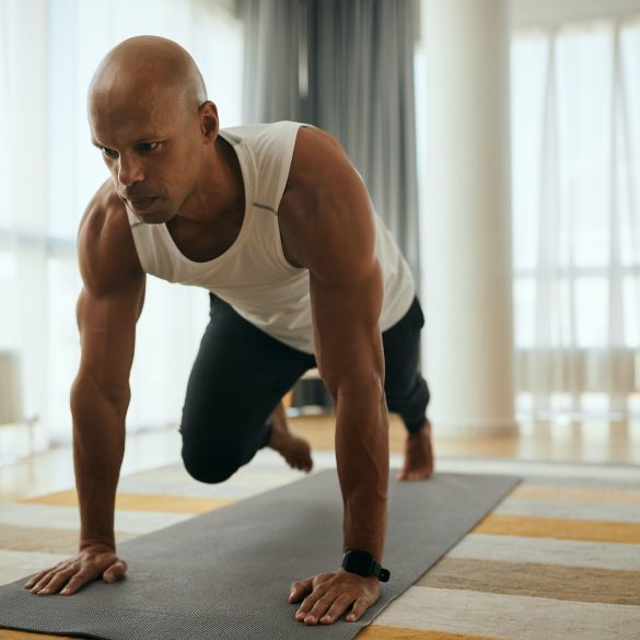 person training at home